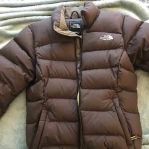 Brown North Face Puff Winter Coat